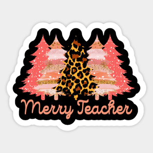 christmas presents for teachers leopard tree print Sticker